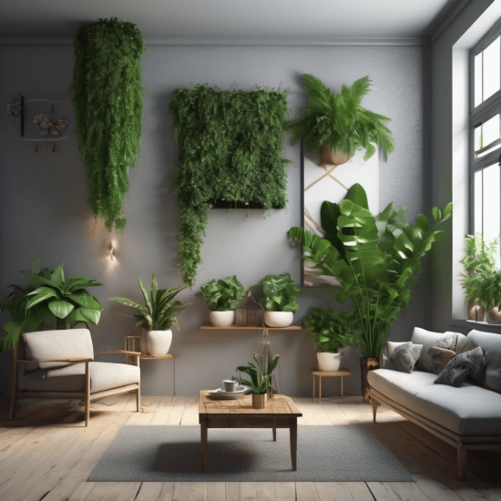 Urban jungle living room