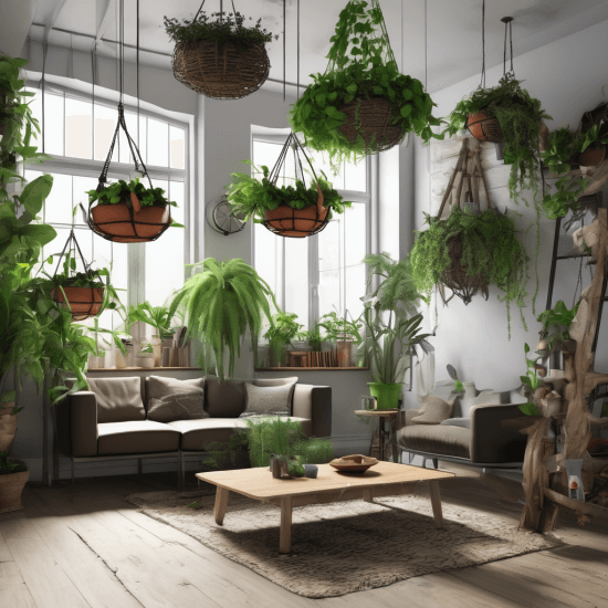 Urban jungle living room