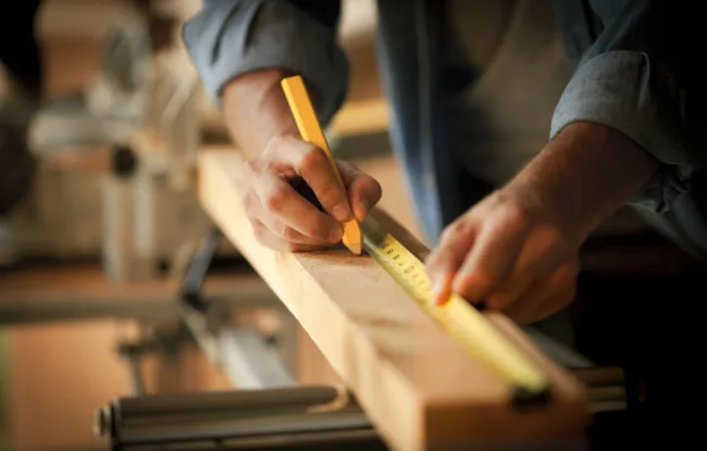 Cutting Wood for Cabinet Walls of DIY murphy bed