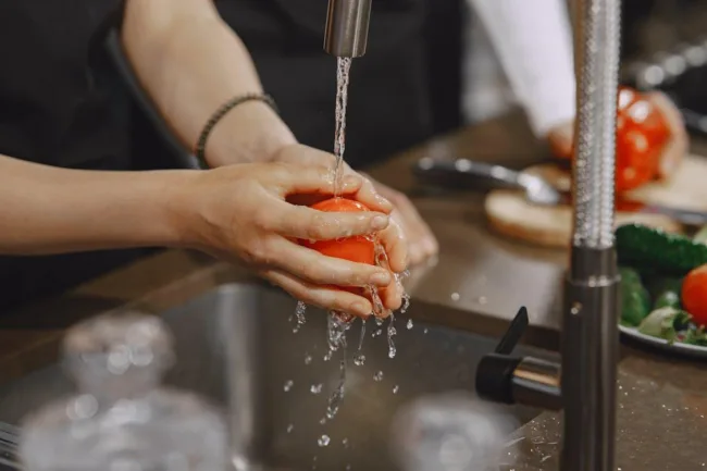 washing fruit