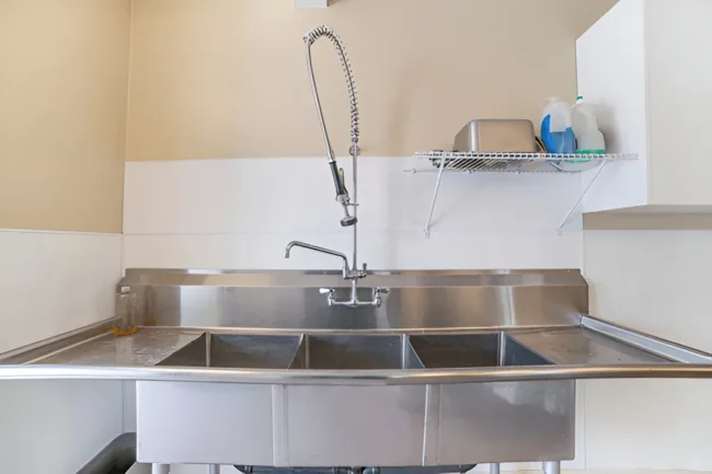 Which type of sink is used for dumping mop water