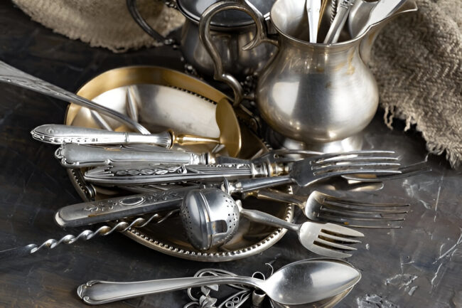 antique silver sets