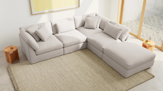 JS Home L-shaped Sectional Sofa – Space-Saving Corner Sofa for Flexible Family Seating